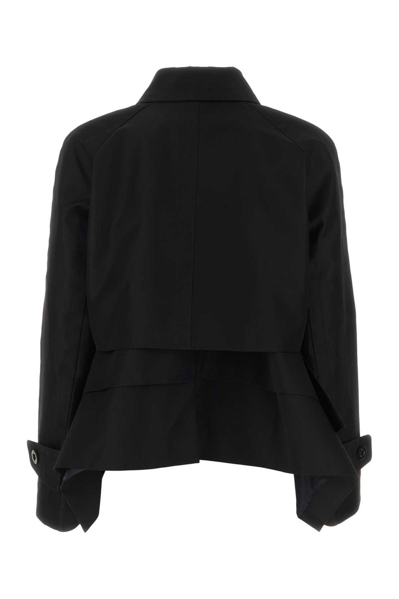 Shop Sacai Jackets And Vests In Black
