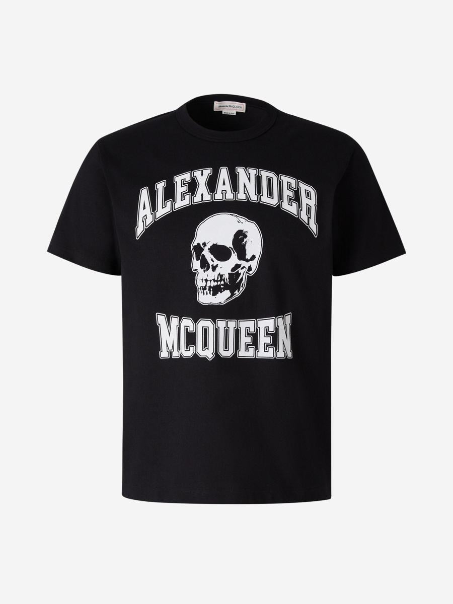 Shop Alexander Mcqueen Skull Graphic T-shirt In Black