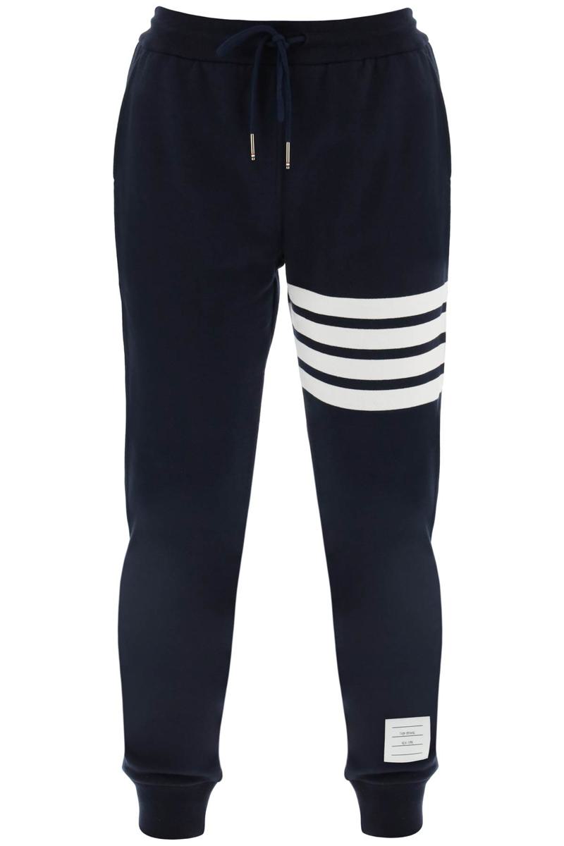 Shop Thom Browne 4-bar Sweatpants In Blue