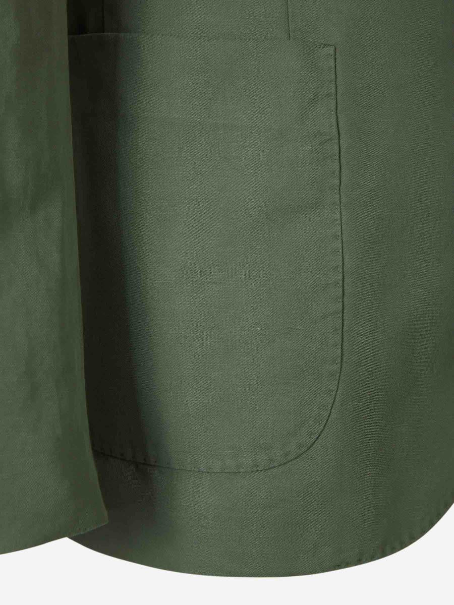 Shop Incotex Plain Linen Suit In Green