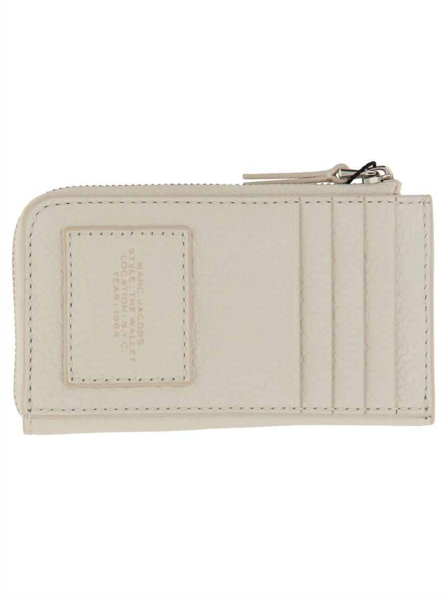 Shop Marc Jacobs Leather Card Holder In White