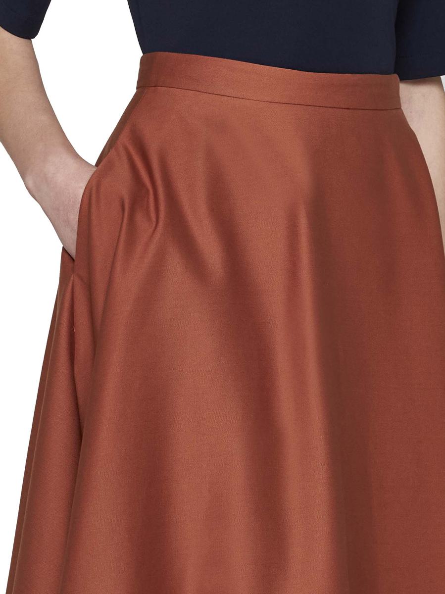 Shop Blanca Vita Skirts In Leather Brown