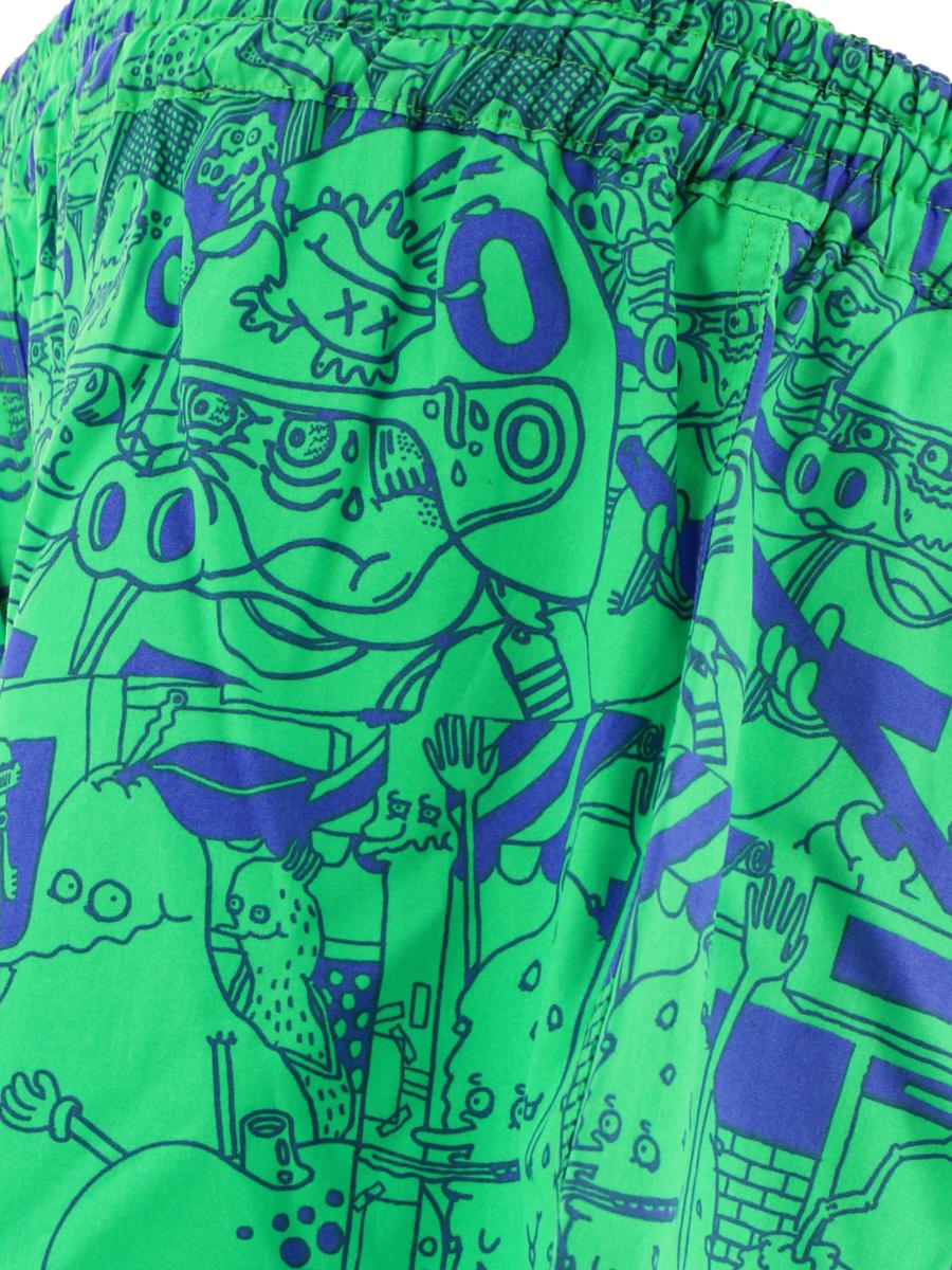 Shop Junya Watanabe " X Lousy Livin" Printed Shorts In Green