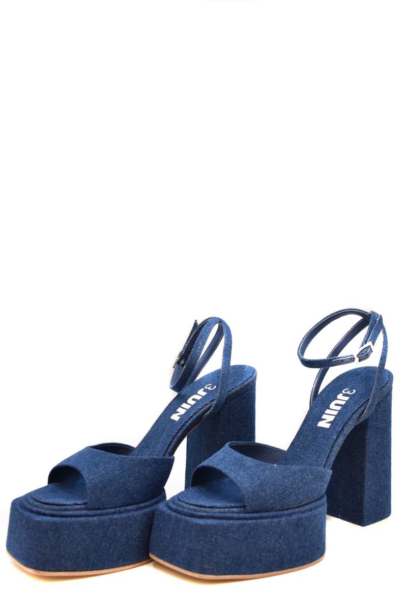 Shop 3juin Sandals In Denim