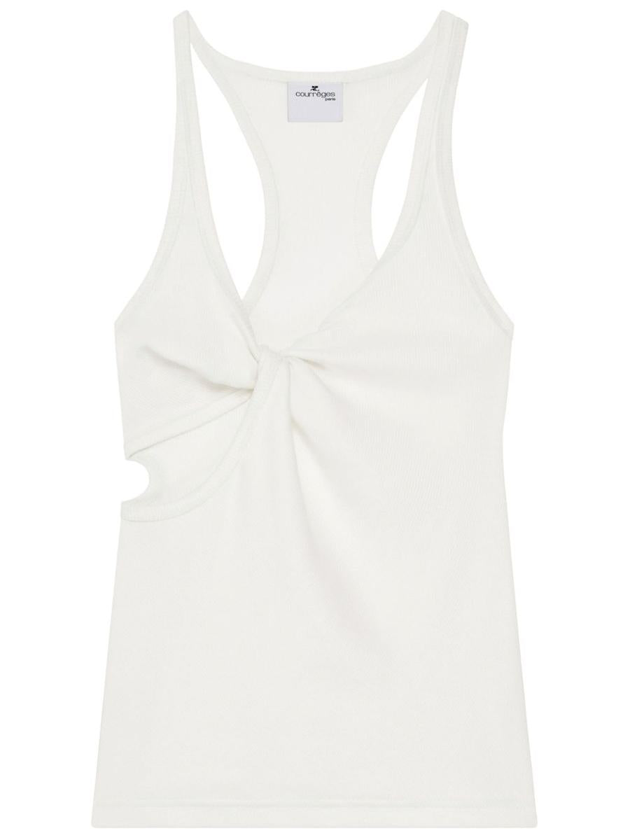 Courrèges Courregès Tank Top Twist 90's Rib In White