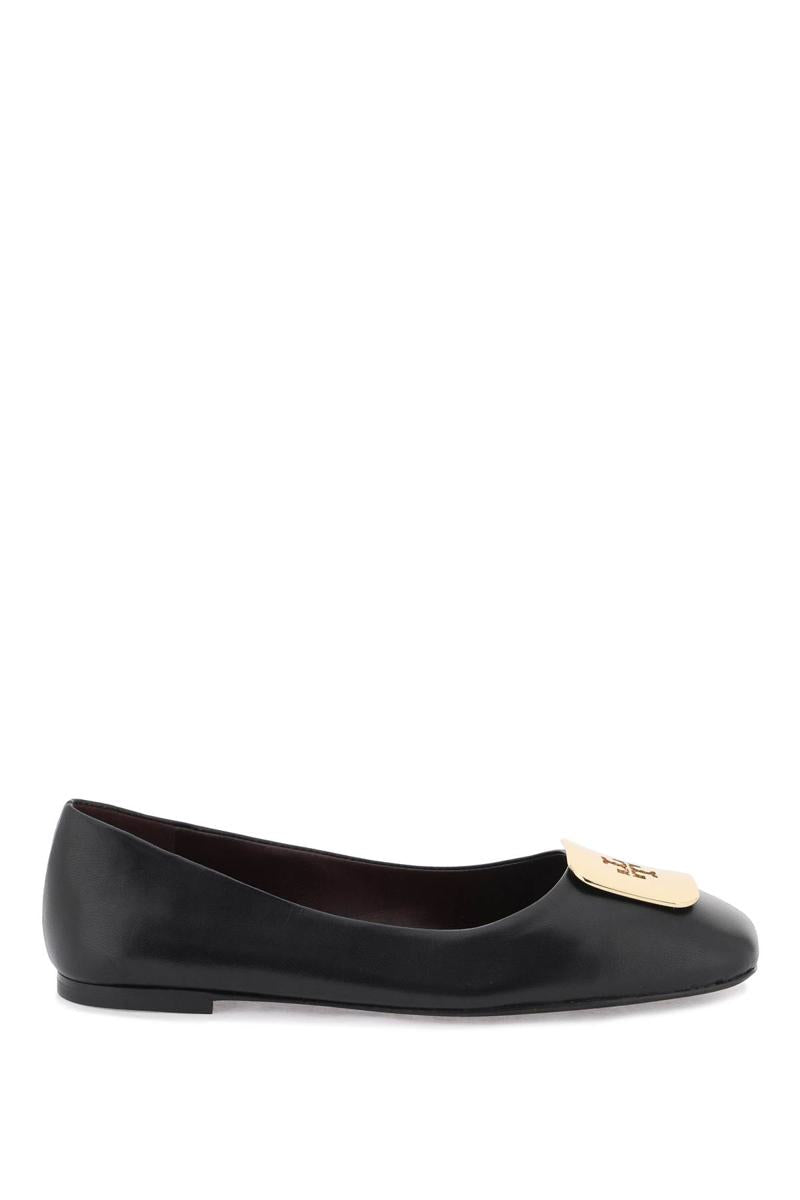 Shop Tory Burch Georgia Ballet Flats In Nero