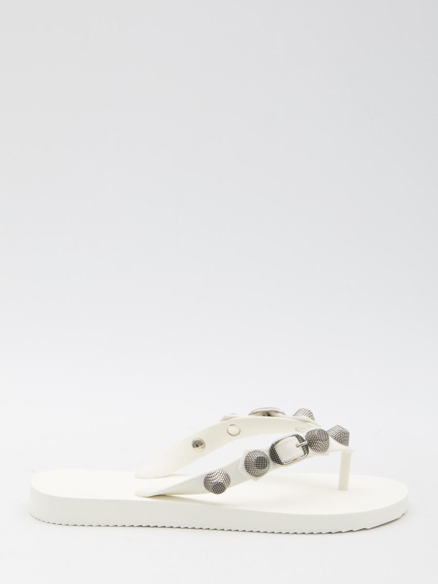 Balenciaga Cagole Thong Sandals In White