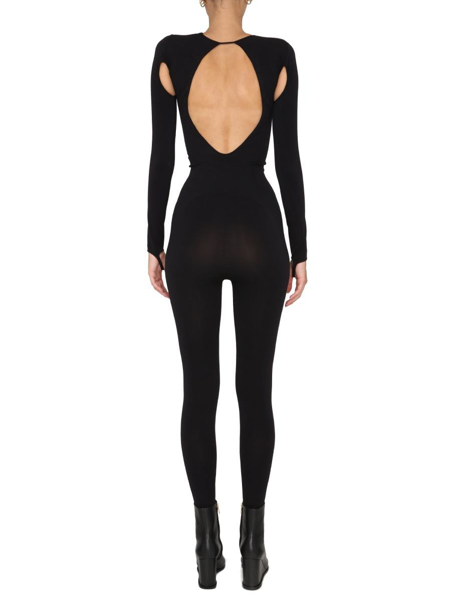 Shop Andreädamo Andreādamo Full Jumpsuit With Cut-out Details In Black