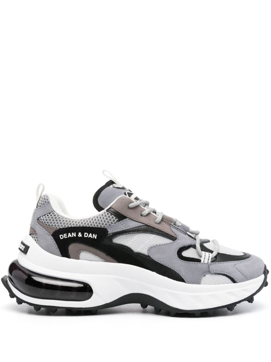 Shop Dsquared2 Sneakers In Denim/grey/black