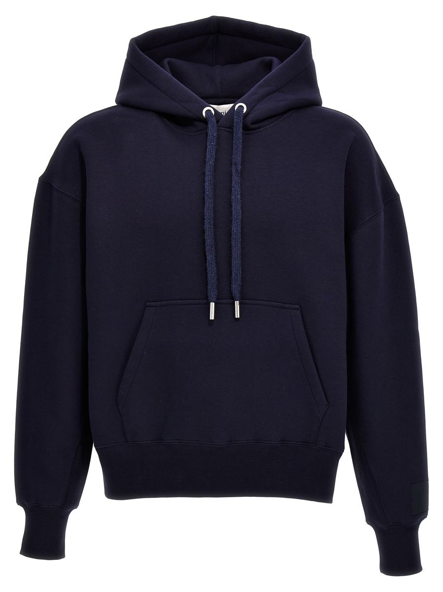 Ami Alexandre Mattiussi Ami Paris Cotton Hoodie In Blue