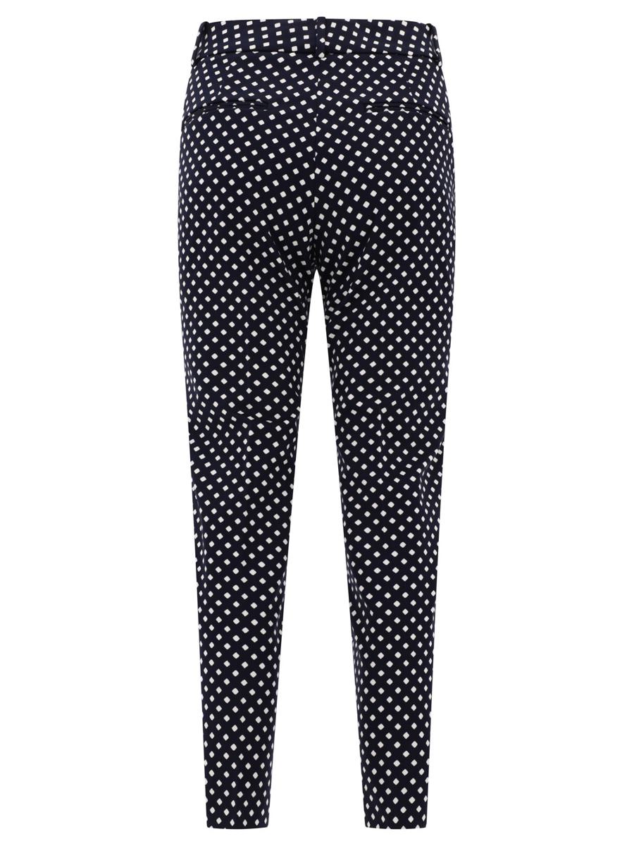 Shop Peserico Patterned Trousers In Blue