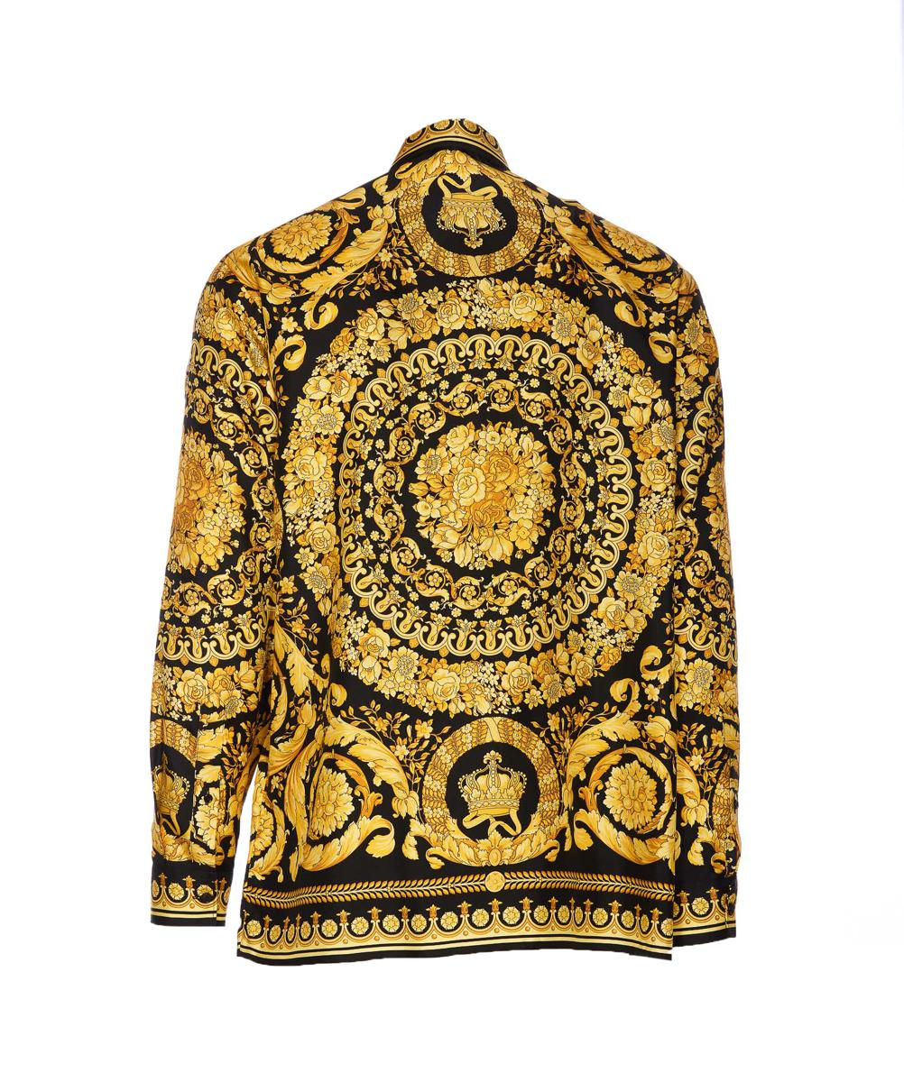 Shop Versace Shirts In Golden