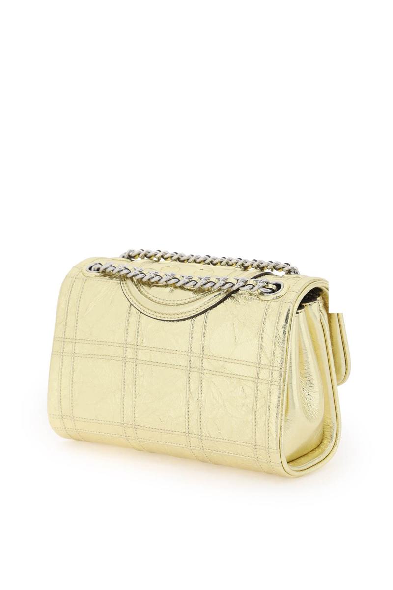 Shop Tory Burch Fleming Small Shoulder Bag In Oro