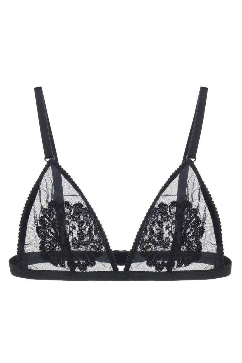 Shop Dolce & Gabbana Soft Cup Triangle Bra For Women In Nero