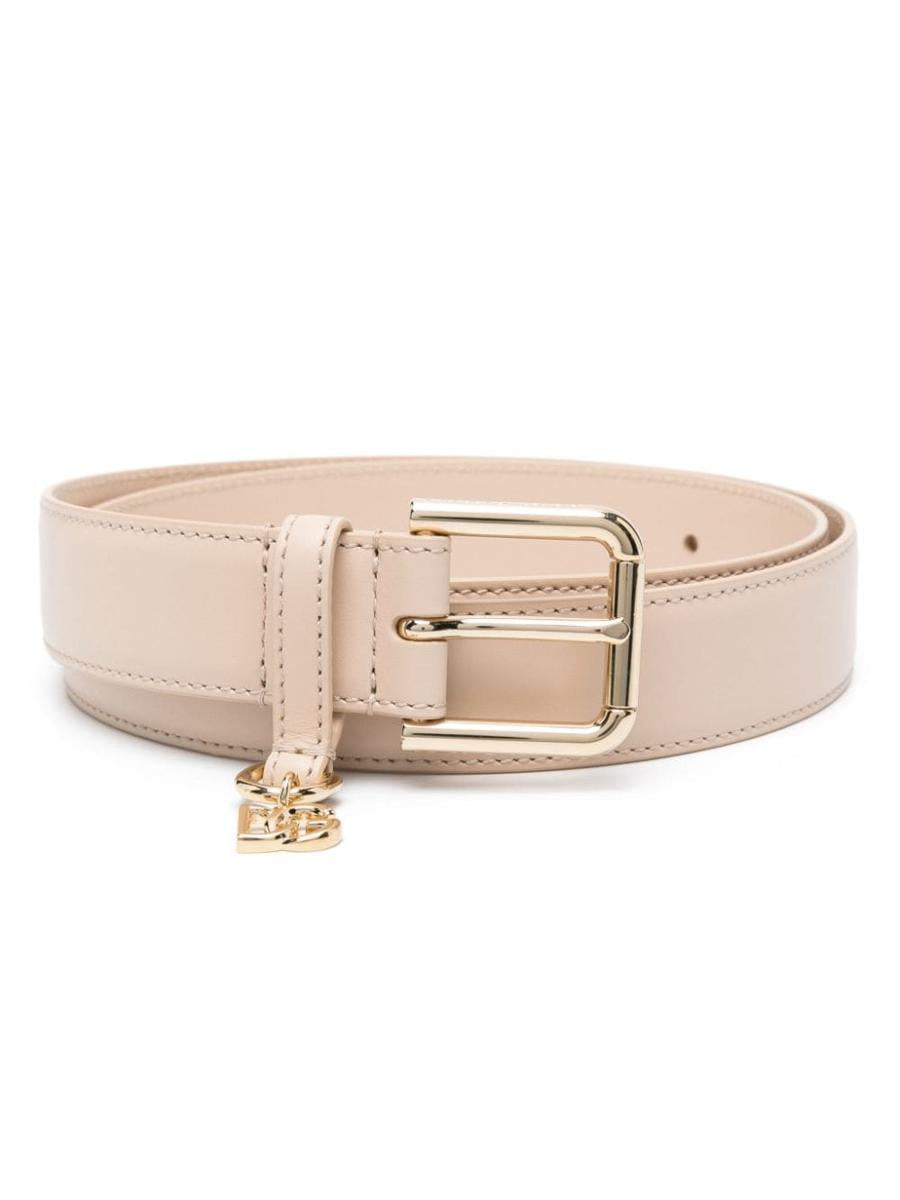 Dolce & Gabbana Leather Belt In Neutral