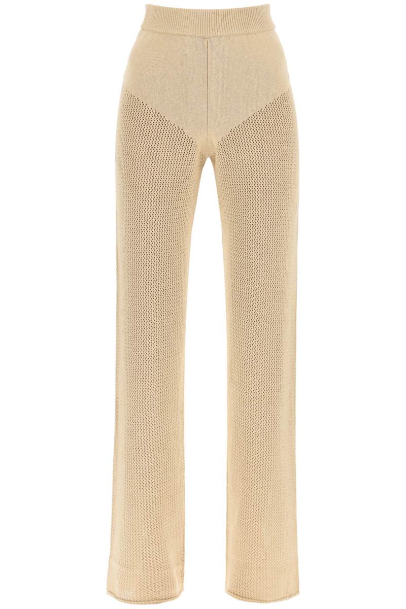 Shop Mvp Wardrobe 'cambria' Openwork Pants In Beige