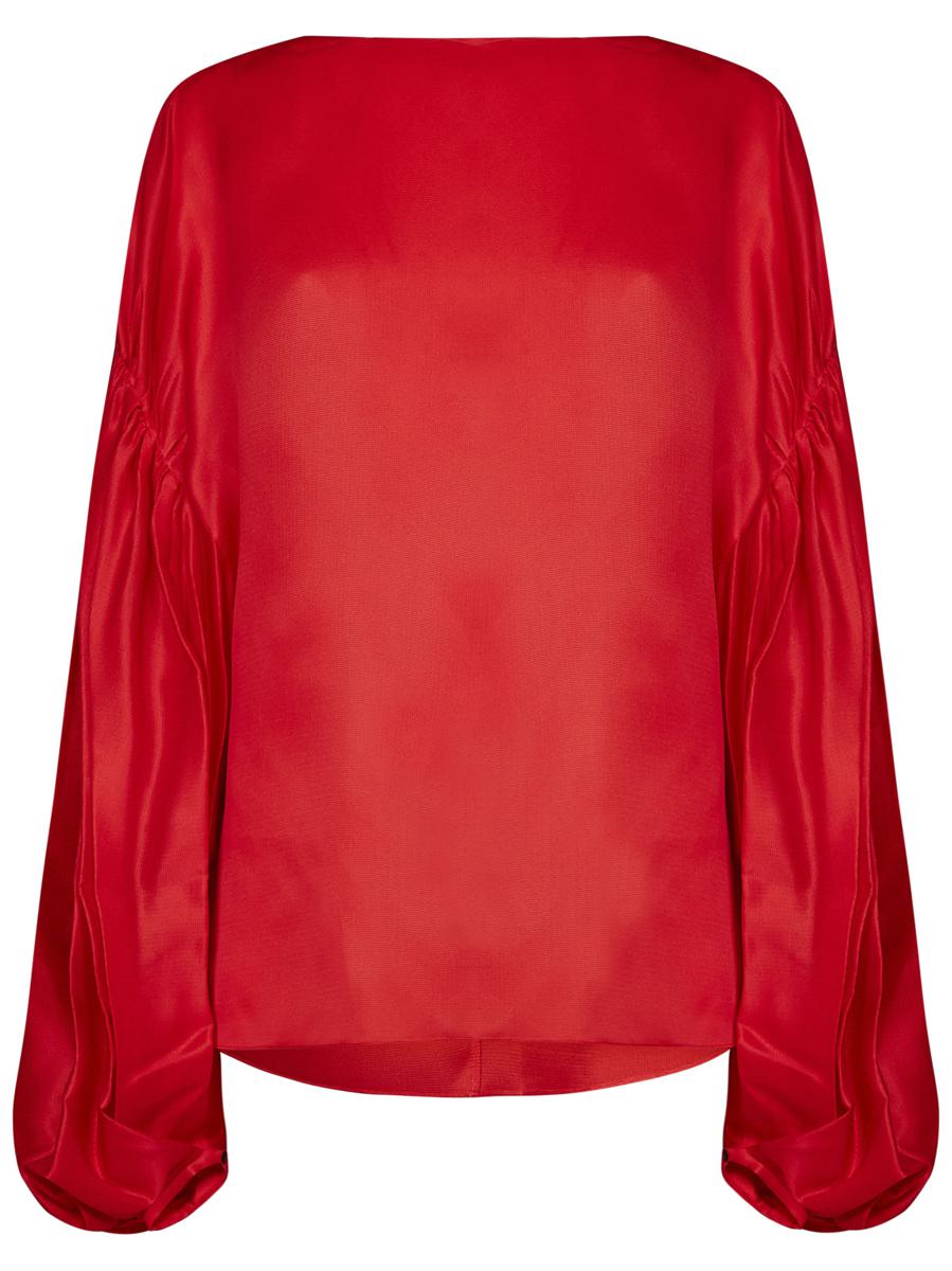 Shop Khaite Ny Quico Blouse In Red