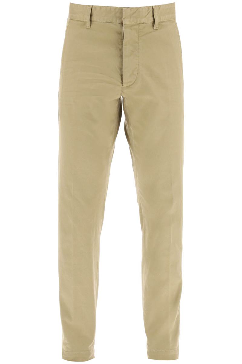 Shop Dsquared2 Cool Guy Pants In Stretch Cotton In Beige