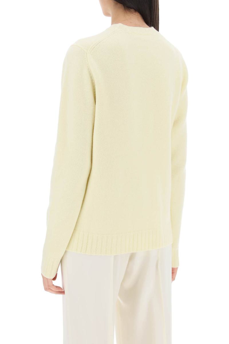 Shop Jil Sander Crew-neck Sweater In Wool In Giallo