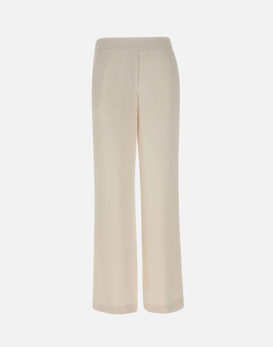 P.a.r.o.s.h Comfortable Wide Leg Crepe Panty24 Pants In White
