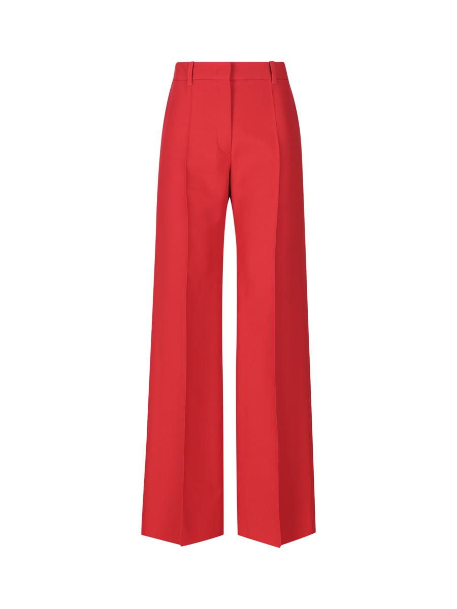 Shop Valentino Garavani Trousers In Red