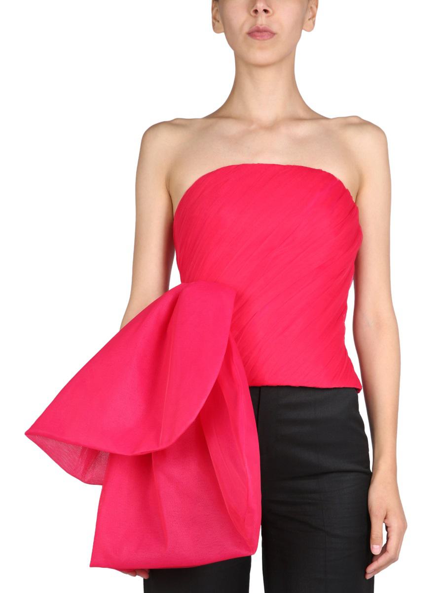 Shop Anouki Bow Top In Fuchsia