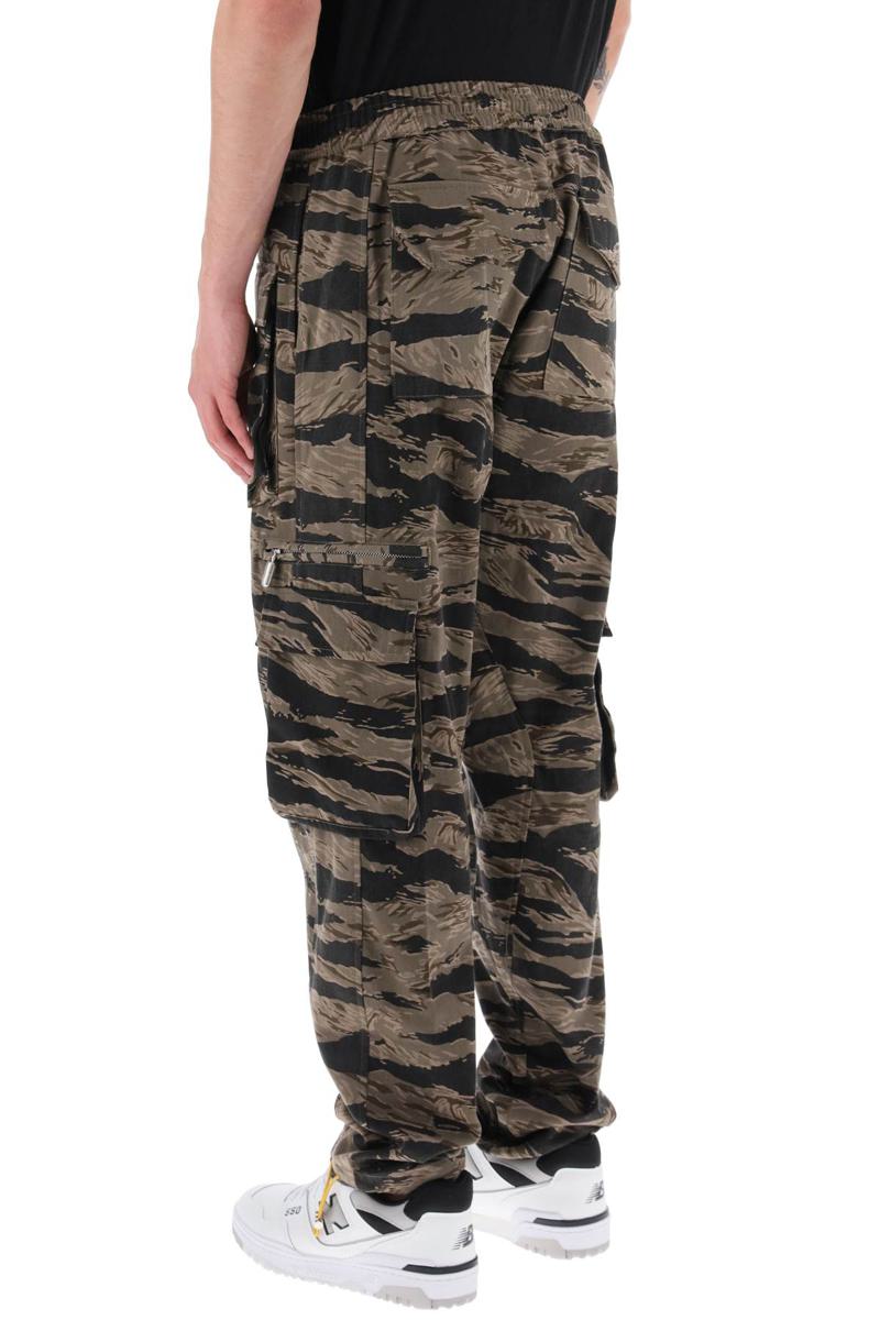 Shop Rhude Cargo Pants With 'tiger Camo' Motif All-over In Nero