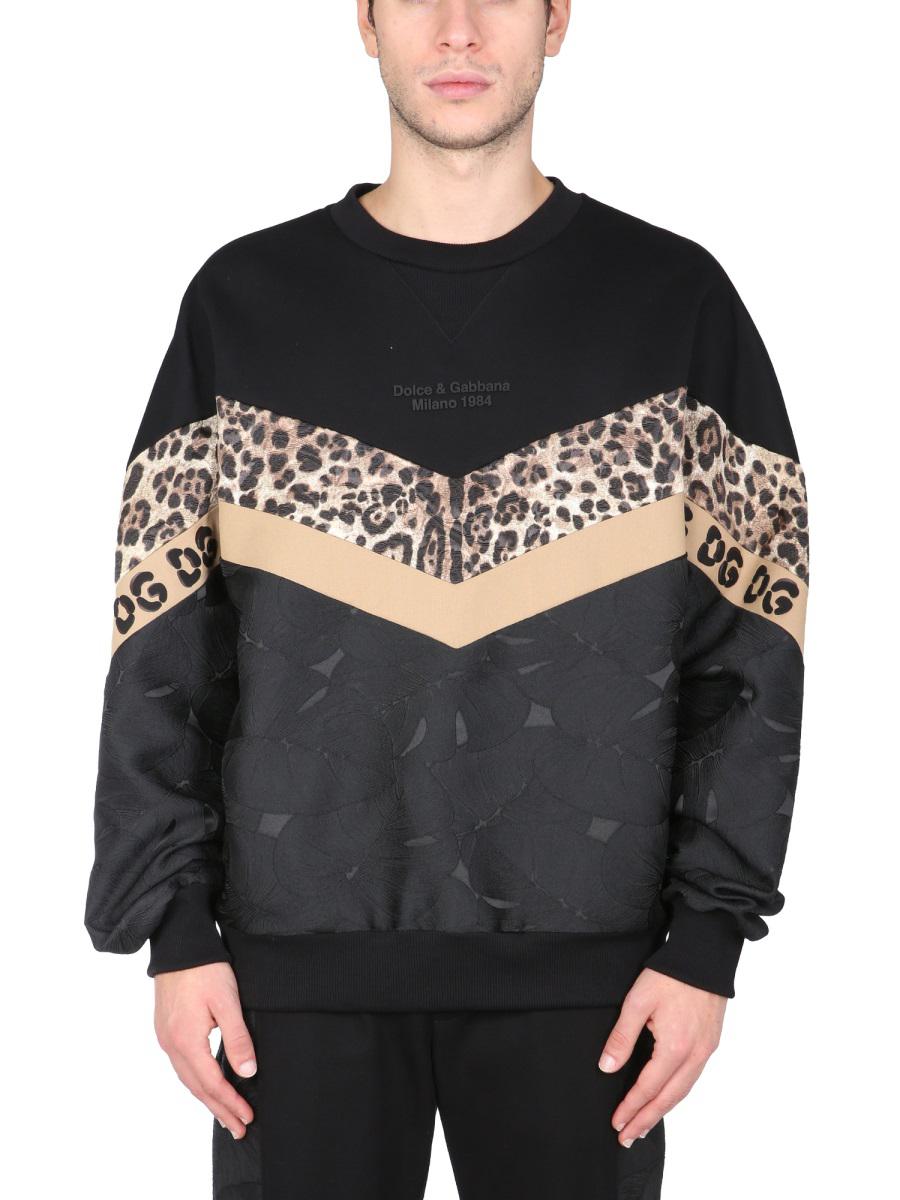 Shop Dolce & Gabbana Crew Neck Sweatshirt In Black