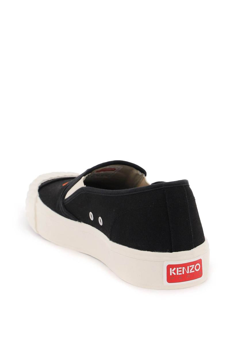 Shop Kenzo 'school' Slip-on Sneakers In Nero