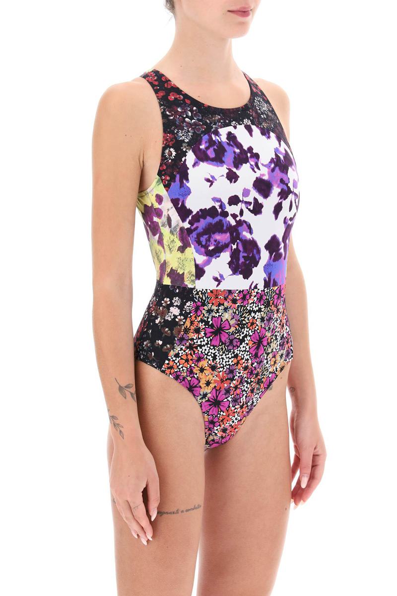 Shop Dries Van Noten Floral Print One-piece Swimsuit In Multicolor
