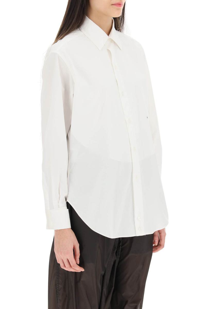 Shop Maison Margiela 'm' Cotton Shirt In Bianco