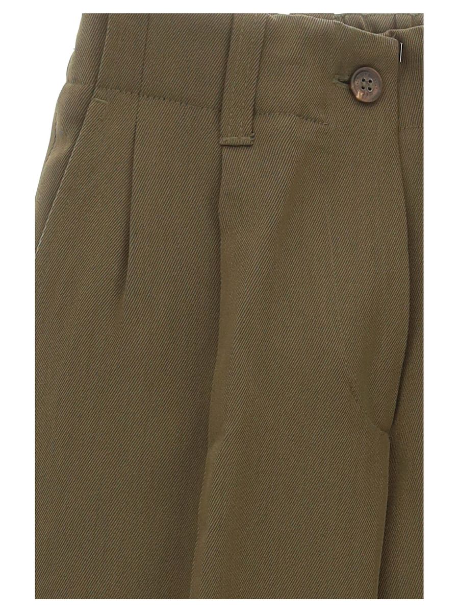 Shop Golden Goose Journey W`s Pant Tapered High Waisted Blend Virgin Wool Twill Clothing In Brown