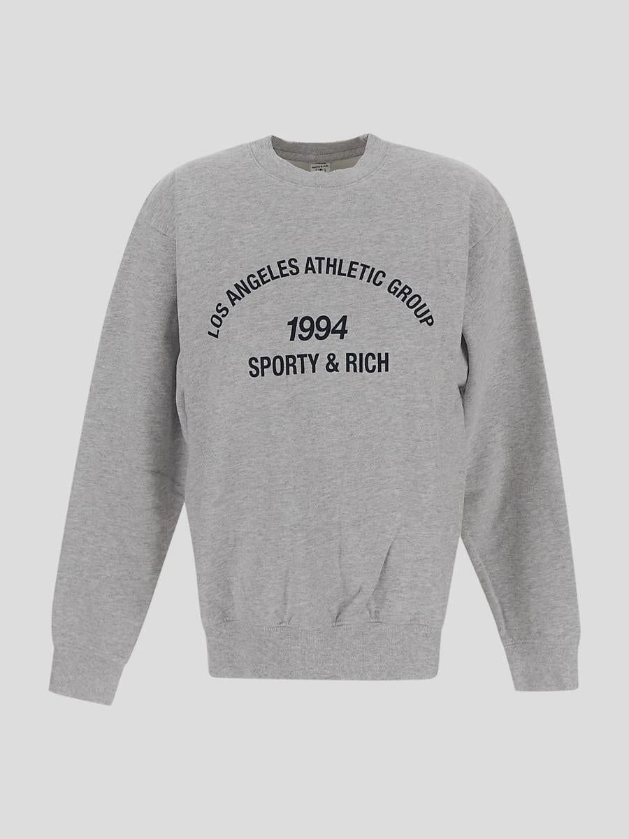 Shop Sporty And Rich Sporty&rich Sweatshirt In Heather Gray Navy
