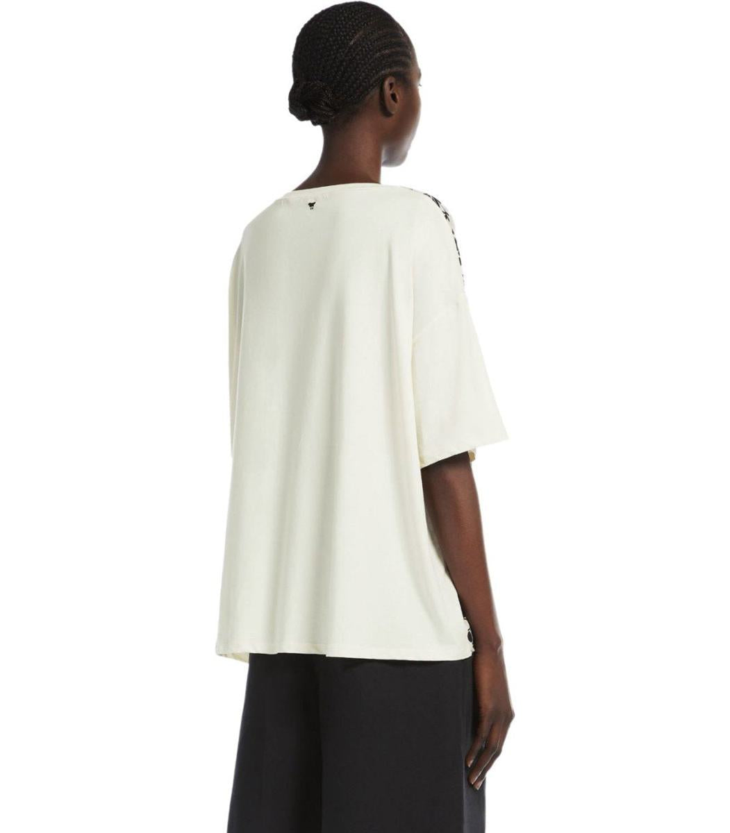 Weekend Max Mara Pampas Ivory T-shirt In White