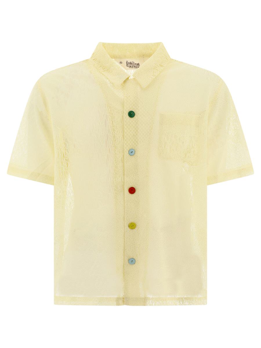 Shop Brain Dead "engineered Mesh" Shirt In Yellow