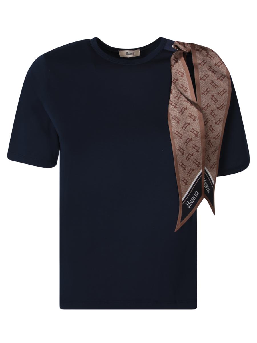 Shop Herno T-shirts In Blue