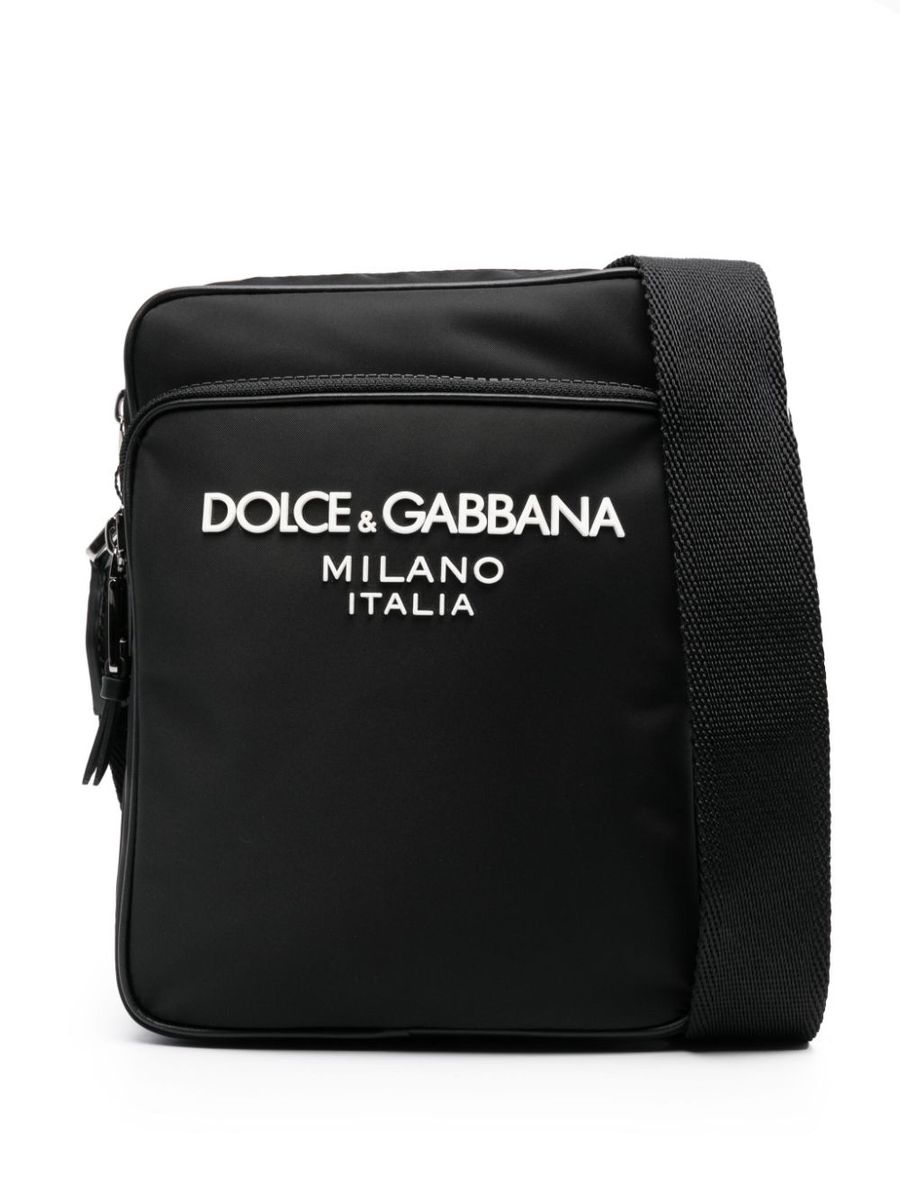 Shop Dolce & Gabbana Nylon Messenger Bag In Black