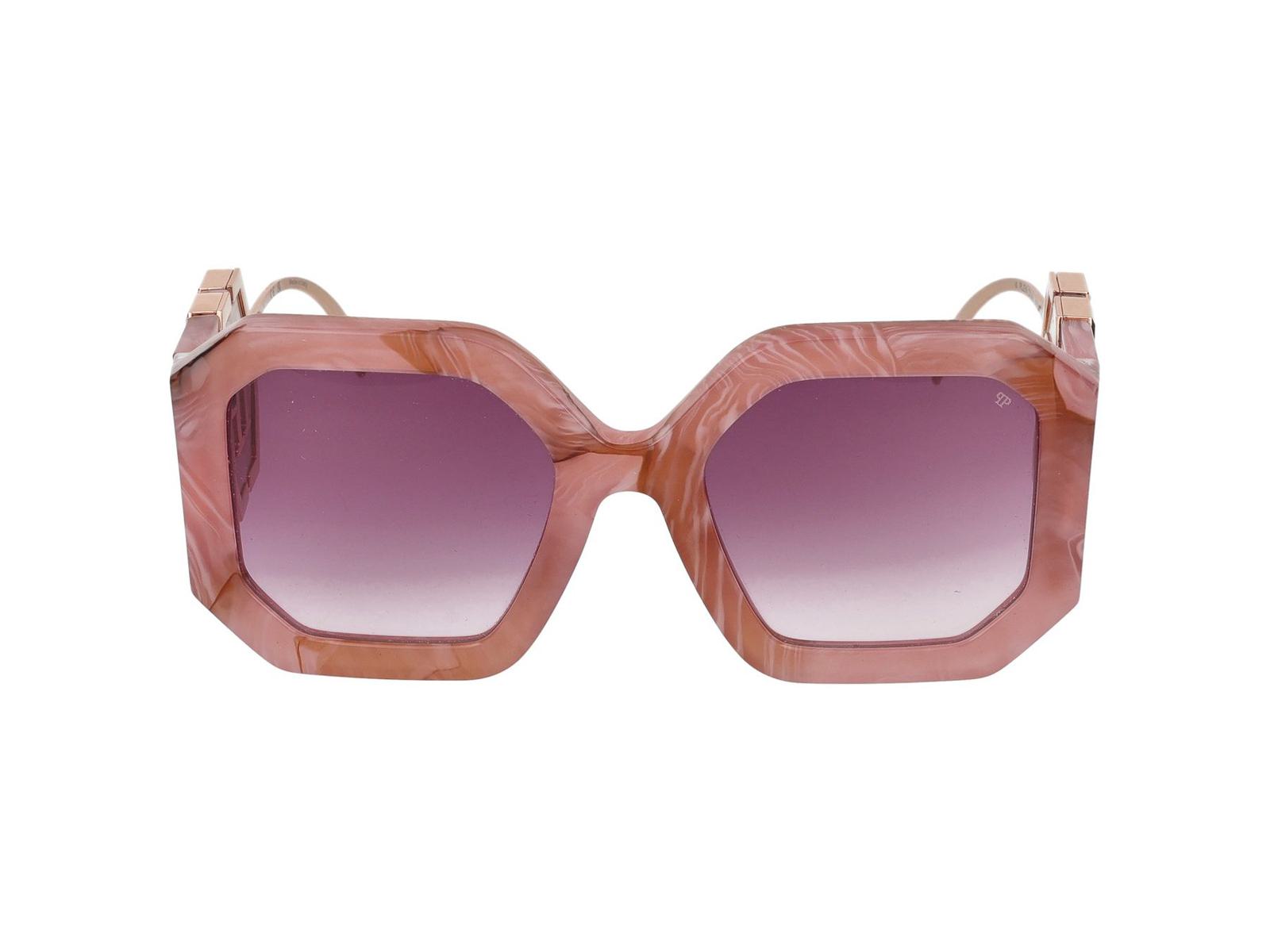 Shop Philipp Plein Sunglasses In Opaline Pink+marbled Pink