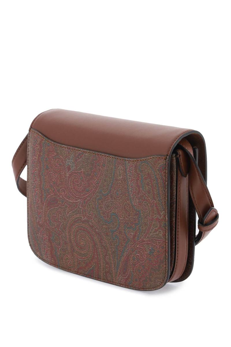 Shop Etro Essential Large Crossbody Bag In Marrone