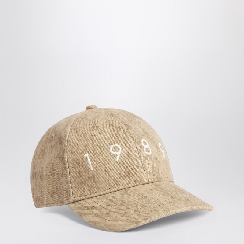 Shop 1989 Studio Baseball Cap Denim Flock 1989 Camo In Beige