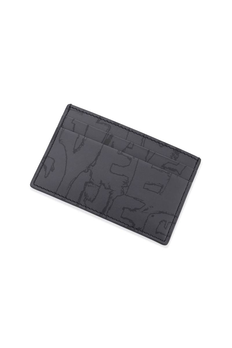 Shop Alexander Mcqueen Graffiti Cardholder In Nero