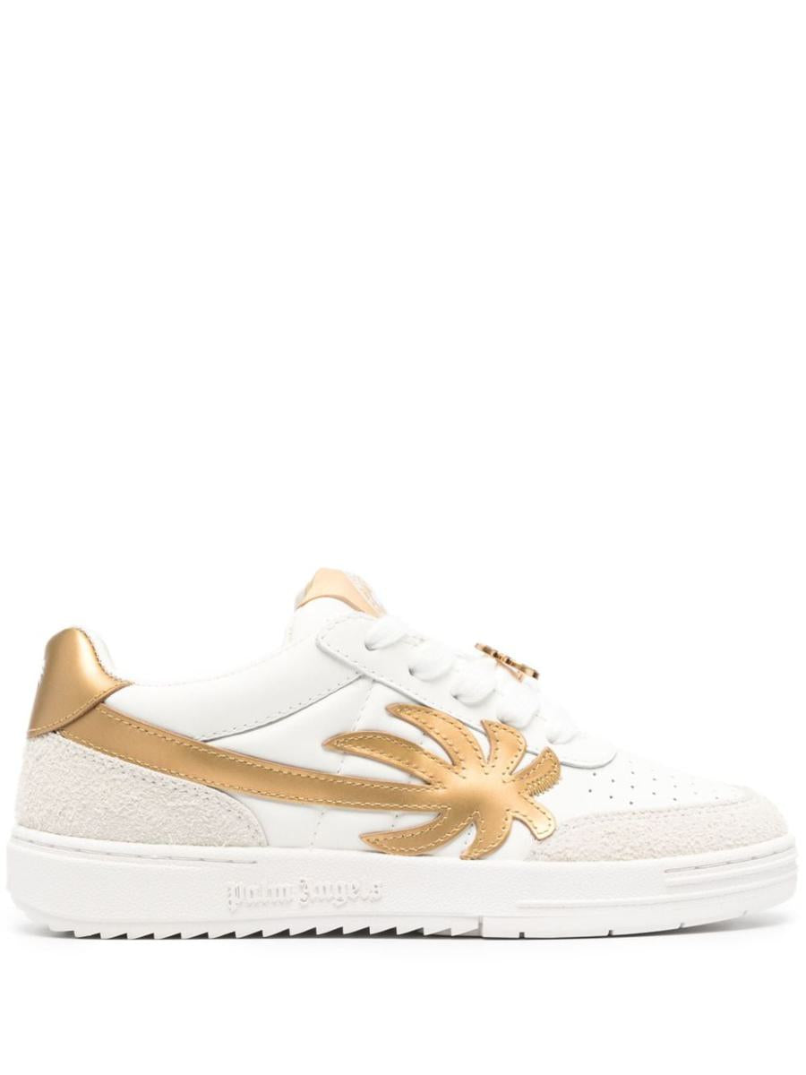 Shop Palm Angels Sneakers In Whitegold