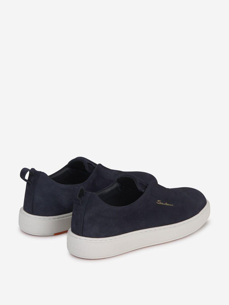 Shop Santoni Victor Sneakers Shoes In Blue