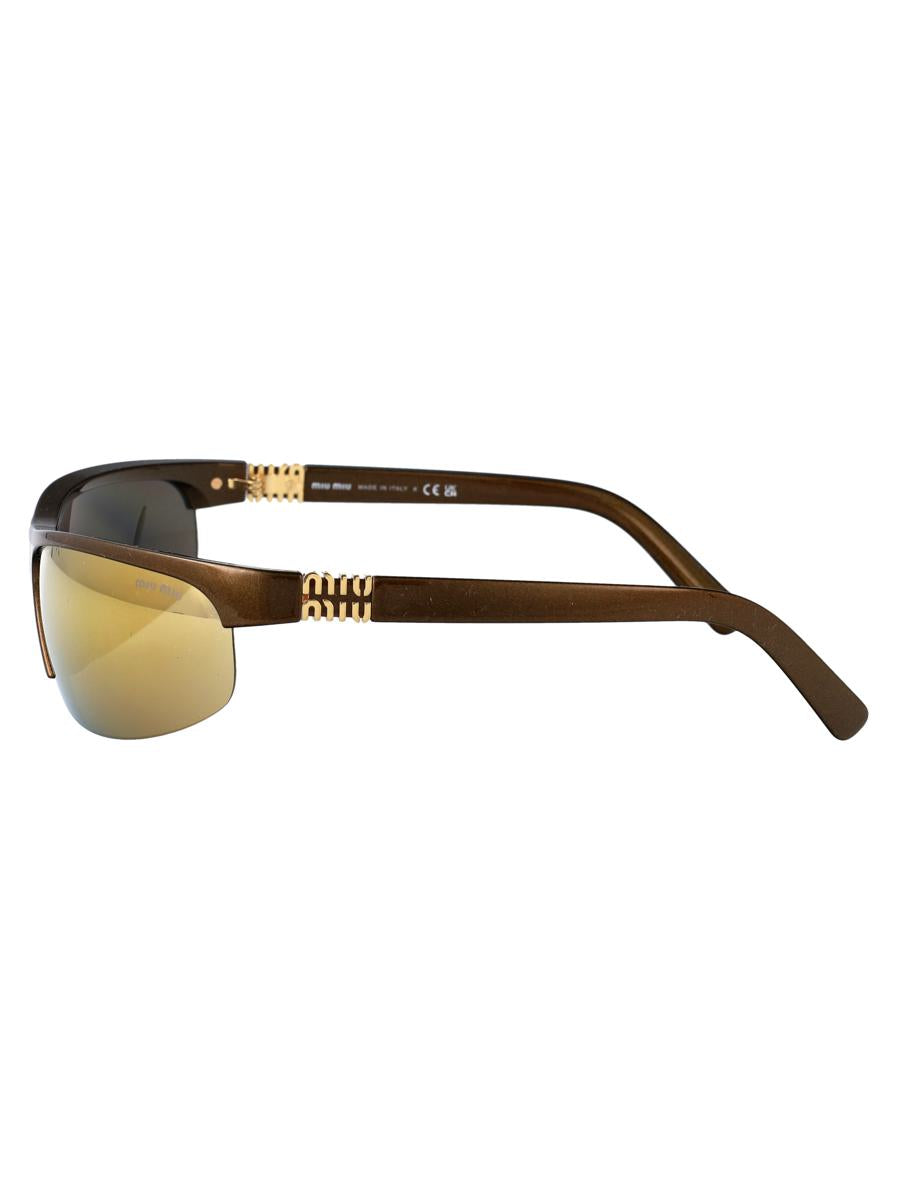 Miu Miu 0mu A02s Sunglasses In Ruggine Metallizzato
