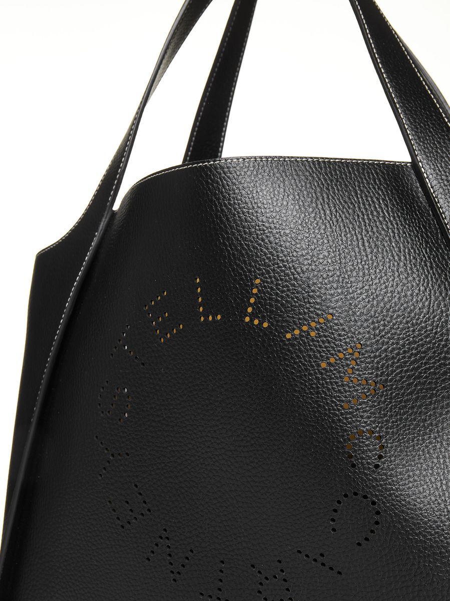 Shop Stella Mccartney Stella Logo Tote Bag In Black