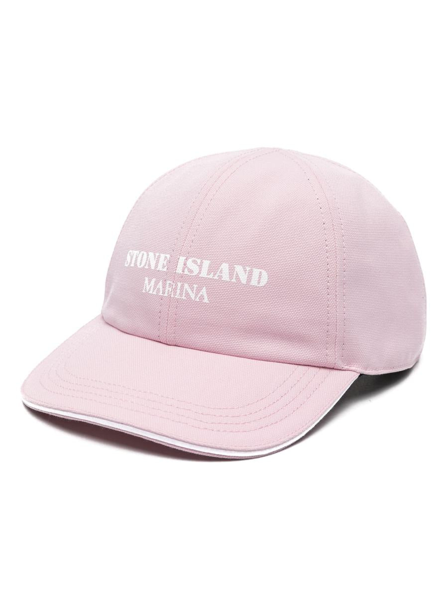 Shop Stone Island Hat Accessories In Pink & Purple