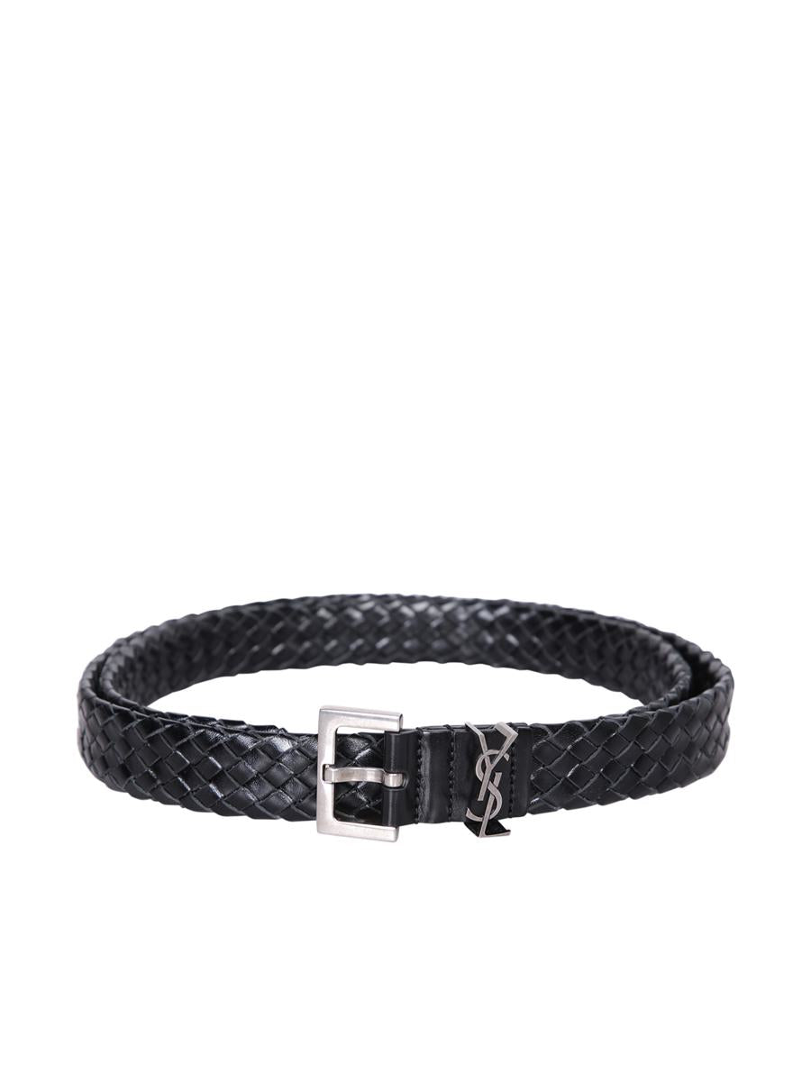 Shop Saint Laurent Belts In Black