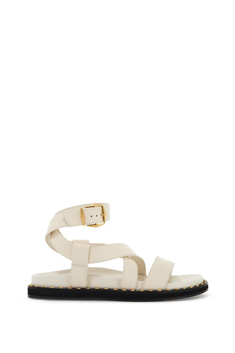 Shop Jimmy Choo Blaise Flat Sandals In Bianco