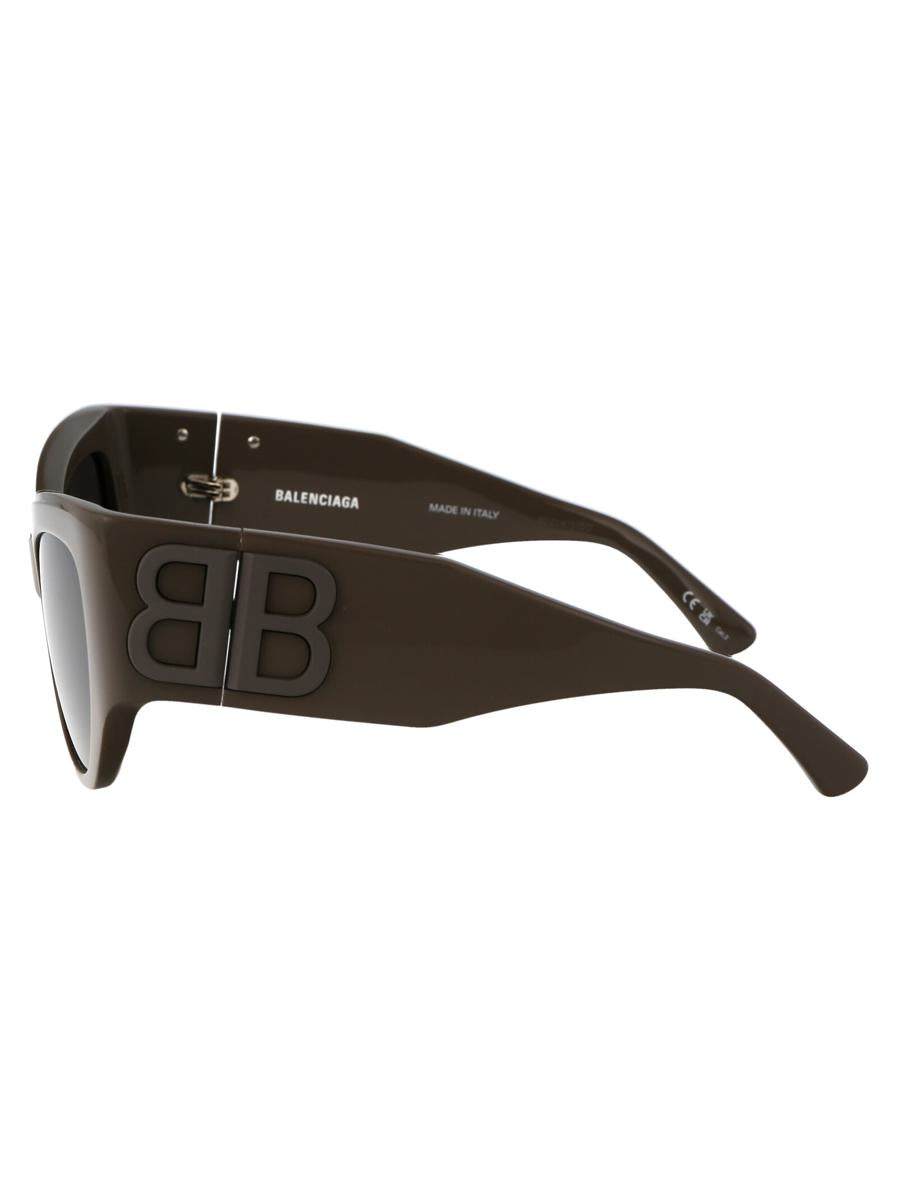 Shop Balenciaga Sunglasses In 004 Brown Brown Grey