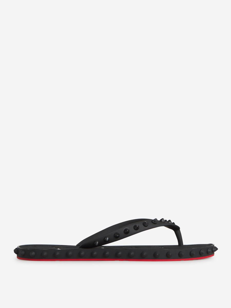 Shop Christian Louboutin Super Loubi Sandals In Spike Details On The Straps And Sole